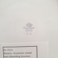 Bavaria bord/schaal met bloemen 